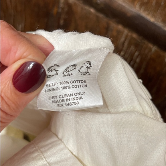 Sea NY Thora Thread Pull Romper In Cream Cotton Size 6 - Picture 12 of 13